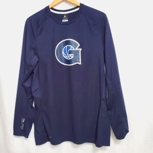 Nike DriFit Elite Georgetown Hoyas Longsleeve Top Navy Blue Mens Large